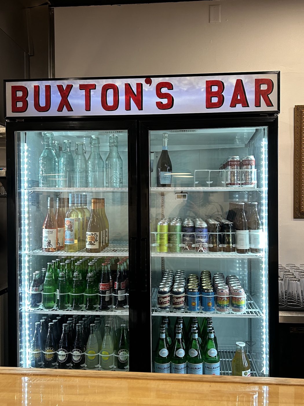 Buxton's Bar, hand-painted